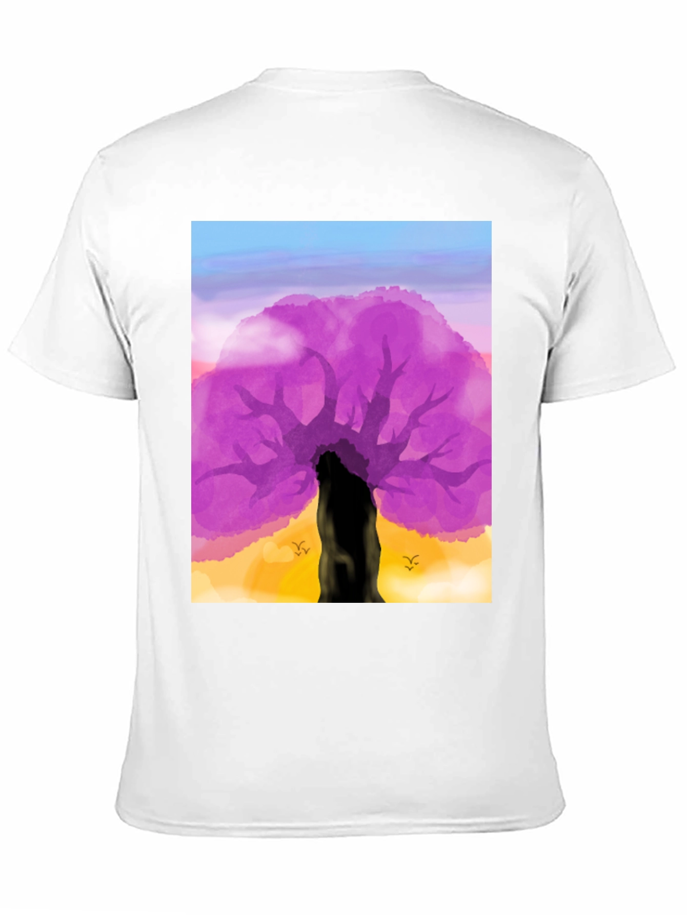 Purple Tree Graphic Tee - Nature Inspired Design
