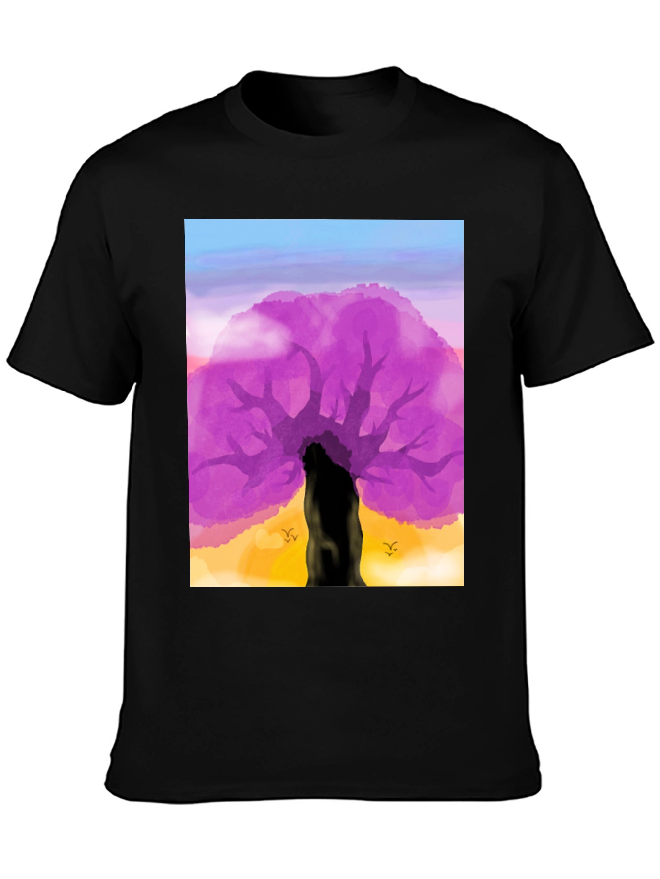 Purple Tree Graphic Tee - Nature Inspired Design