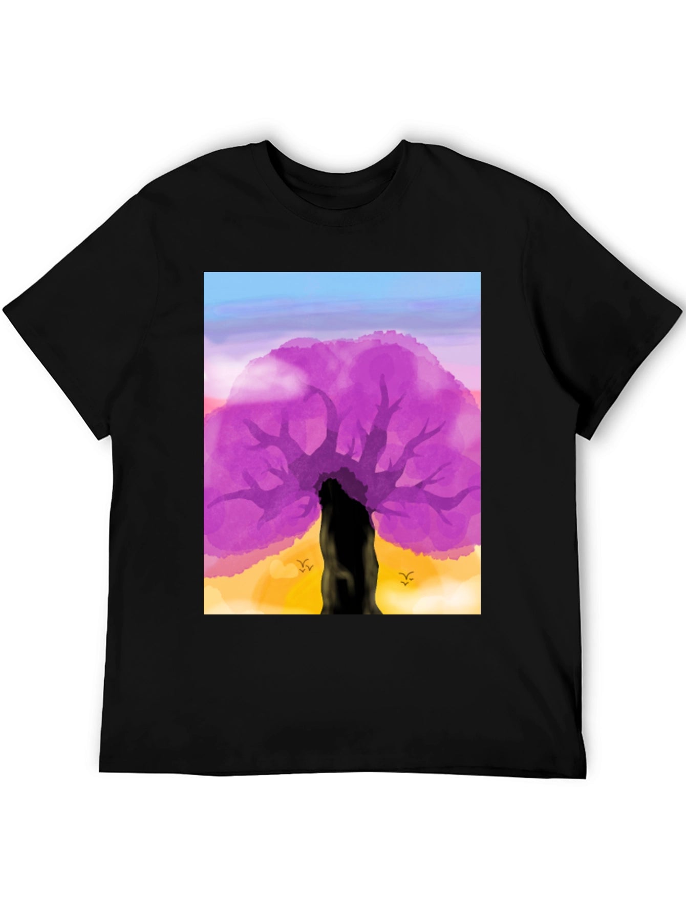 Purple Tree Graphic Tee - Nature Inspired Design