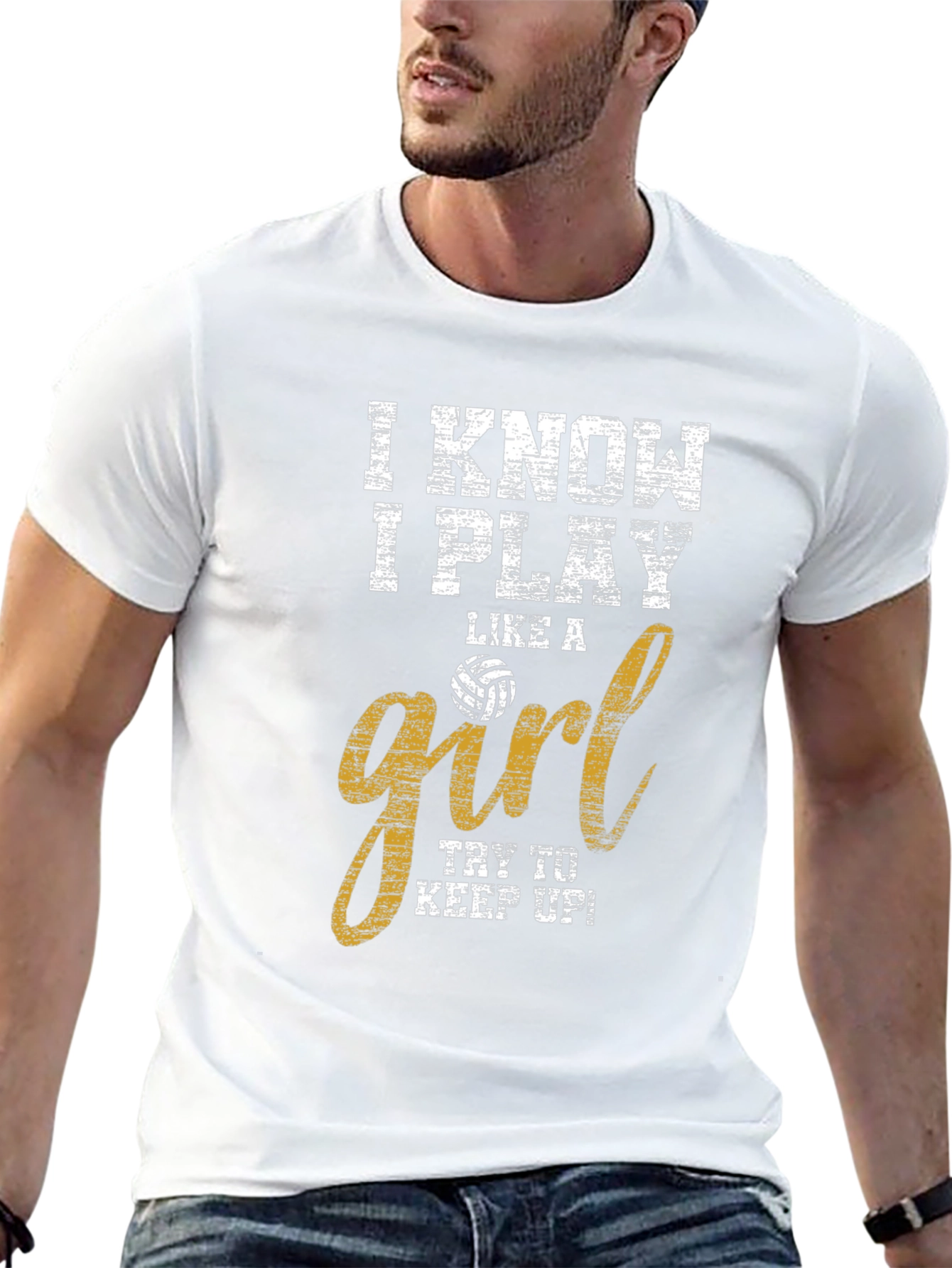 I Play Like a Girl Volleyball T-Shirt