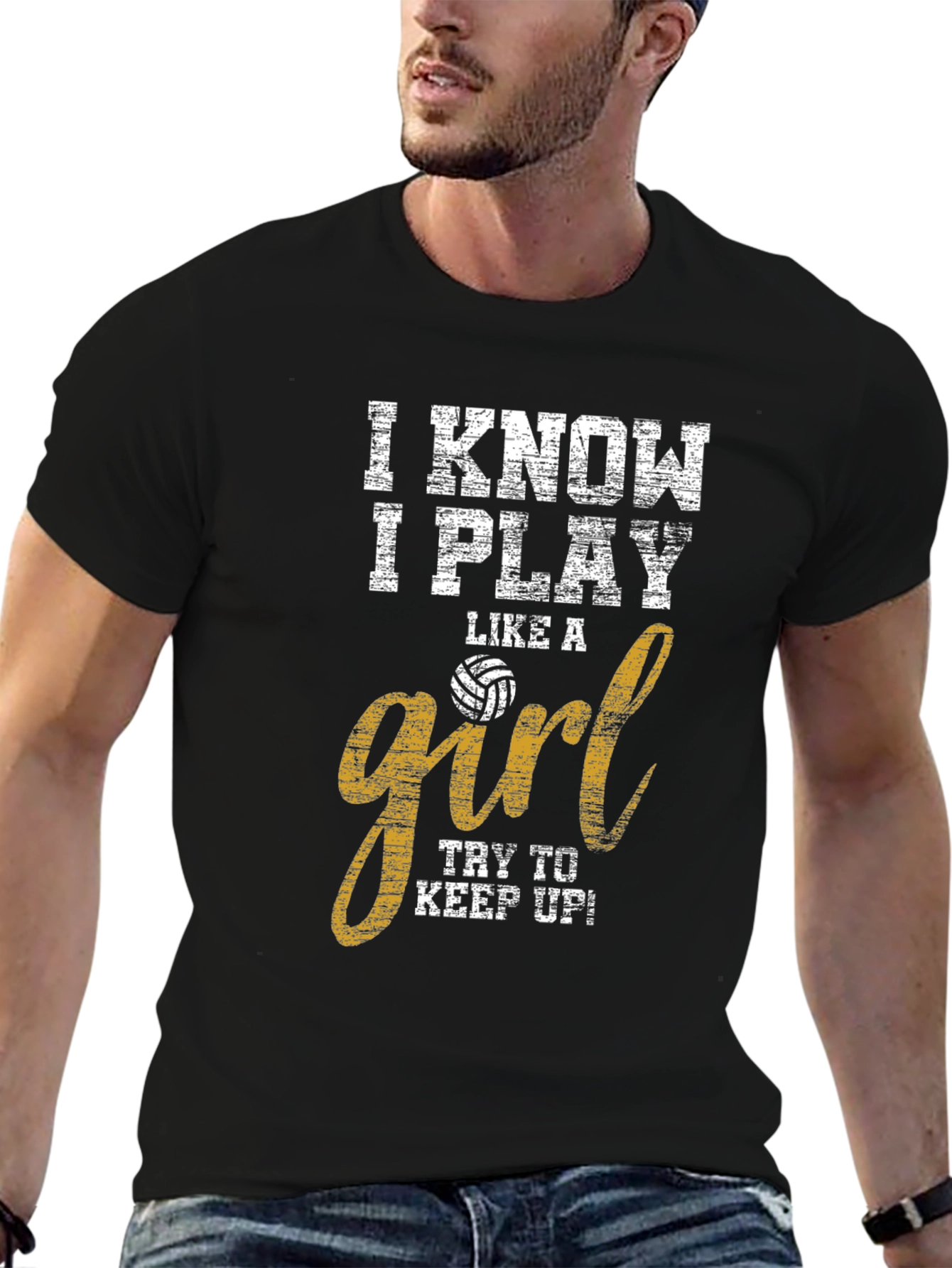 I Play Like a Girl Volleyball T-Shirt