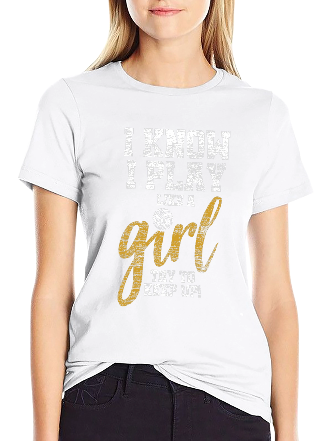 I Play Like a Girl Volleyball T-Shirt