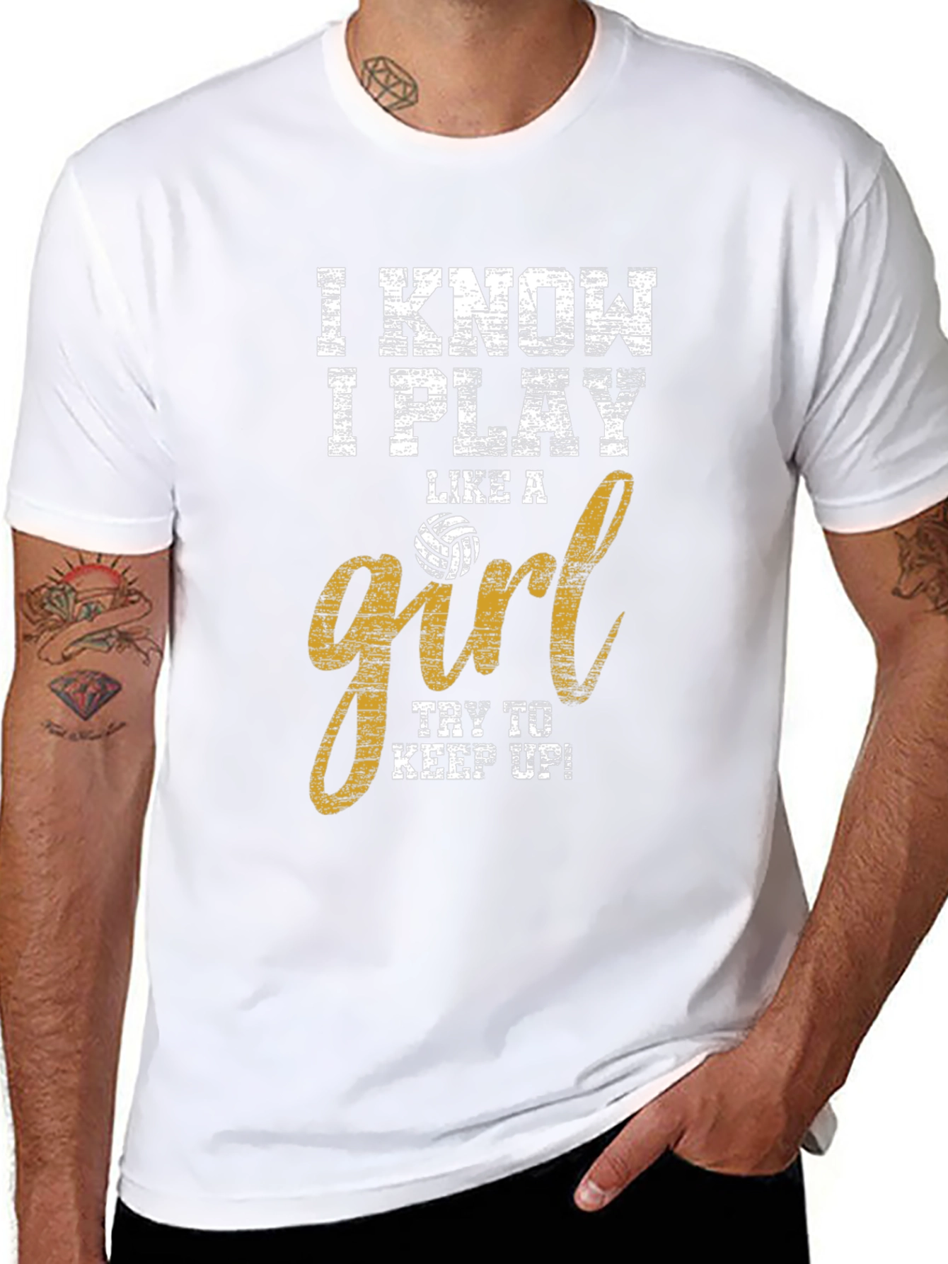 I Play Like a Girl Volleyball T-Shirt