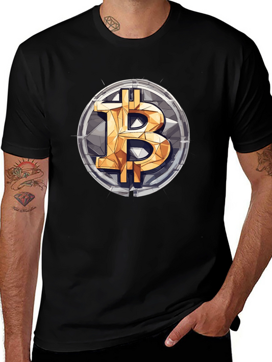 Bitcoin Logo Graphic Print T-Shirt