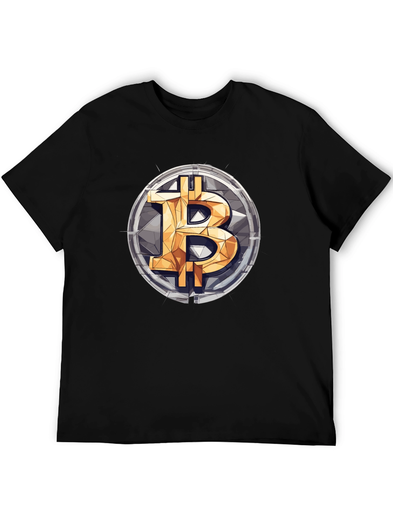 Bitcoin Logo Graphic Print T-Shirt