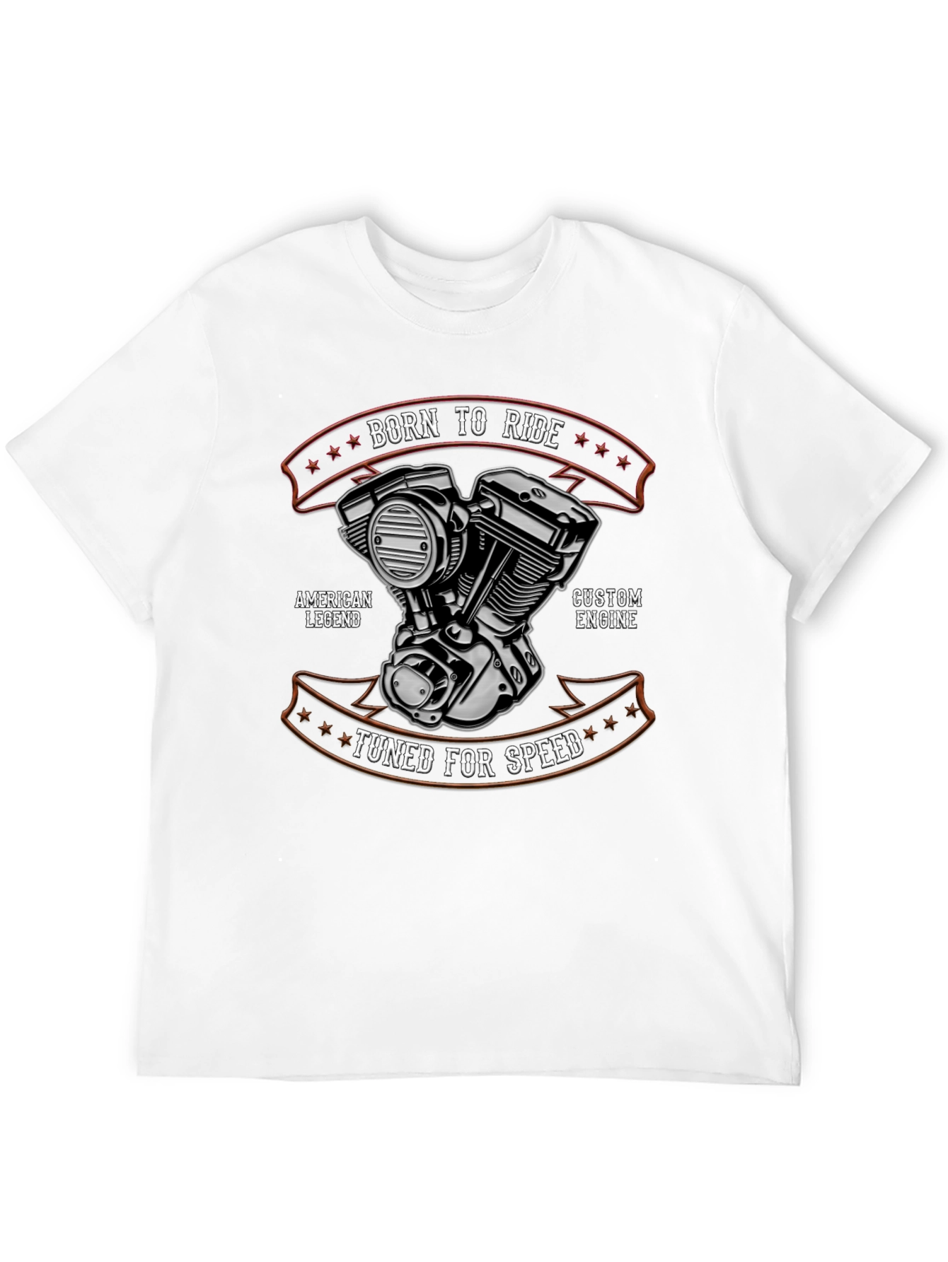 Born To Ride T-Shirt - Custom Engine Design