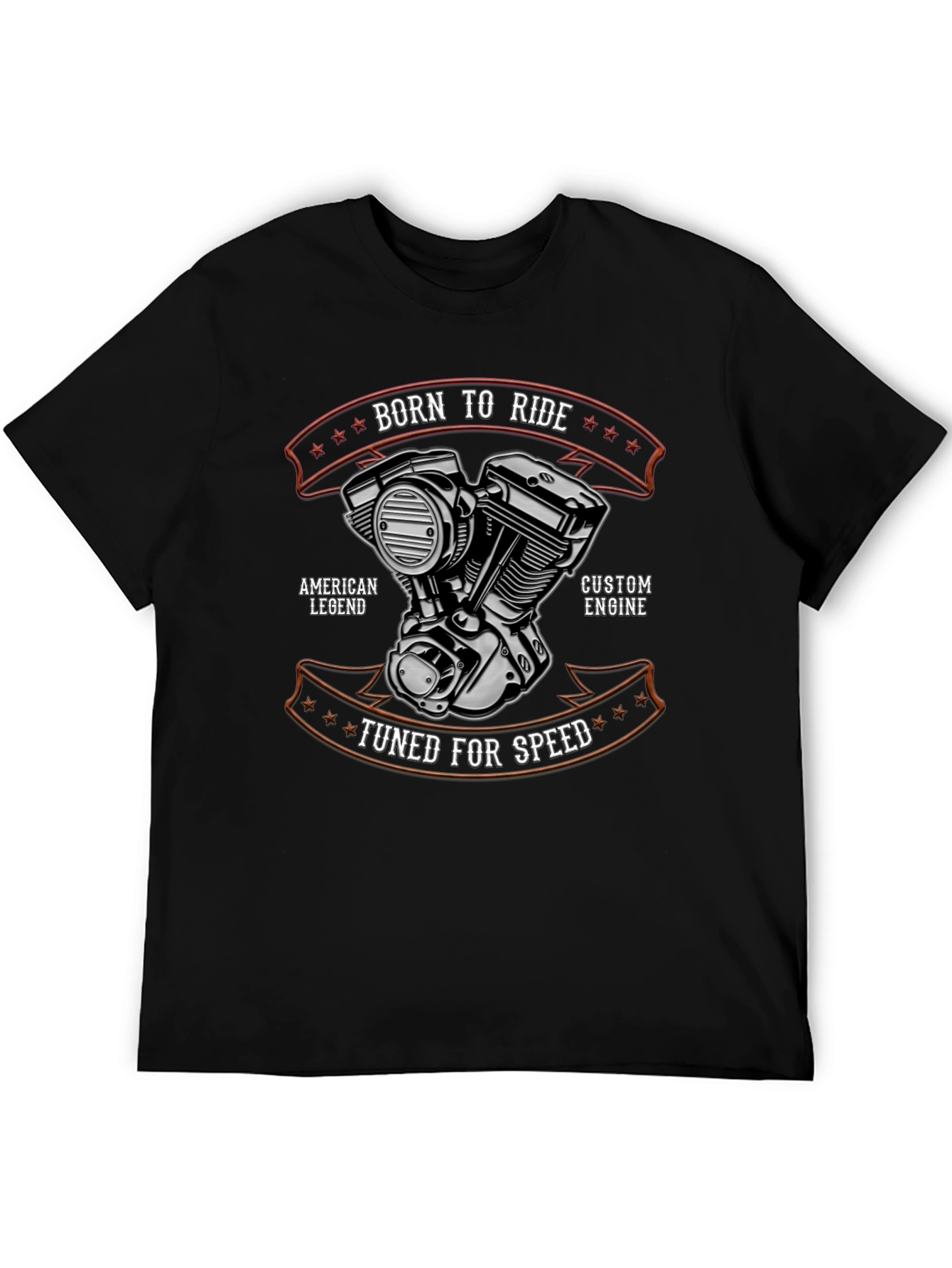 Born To Ride T-Shirt - Custom Engine Design