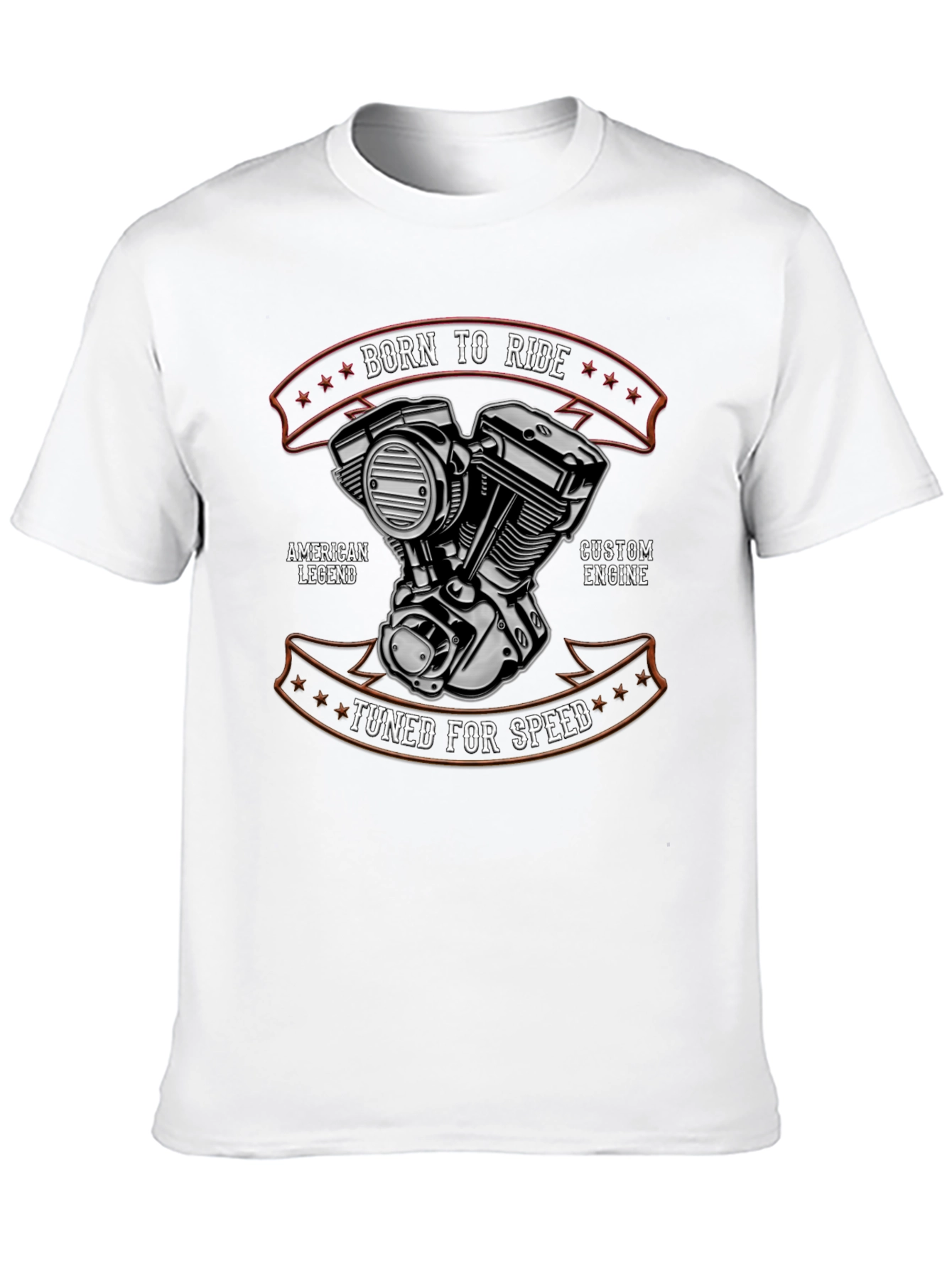 Born To Ride T-Shirt - Custom Engine Design
