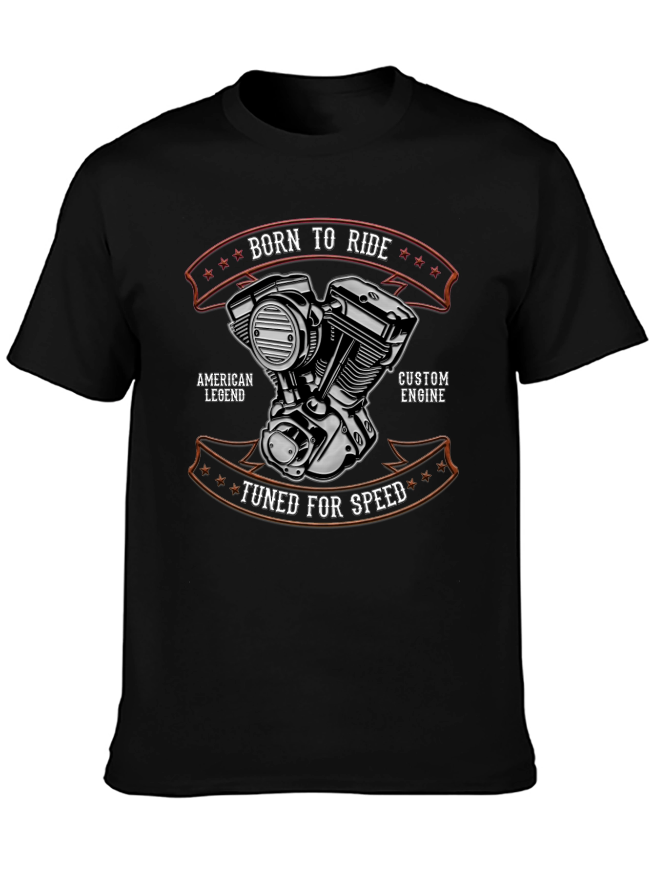 Born To Ride T-Shirt - Custom Engine Design
