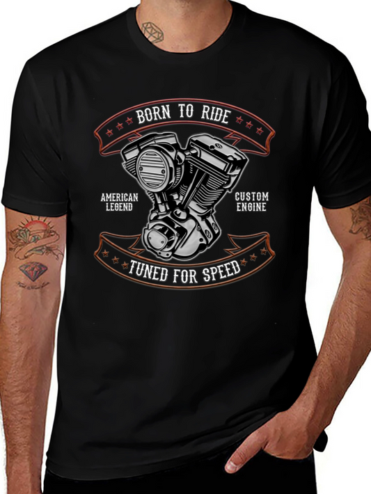 Born To Ride T-Shirt - Custom Engine Design