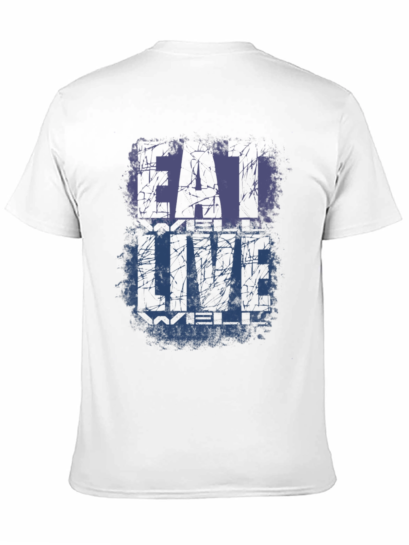 Eat Well Live Well Black Graphic T-Shirt