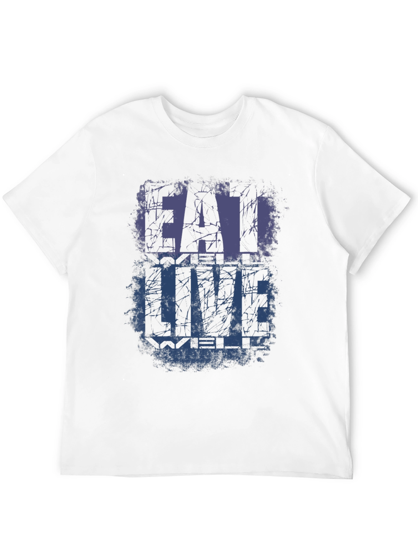 Eat Well Live Well Black Graphic T-Shirt