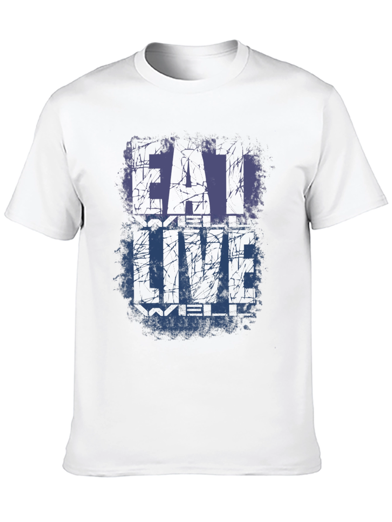 Eat Well Live Well Black Graphic T-Shirt