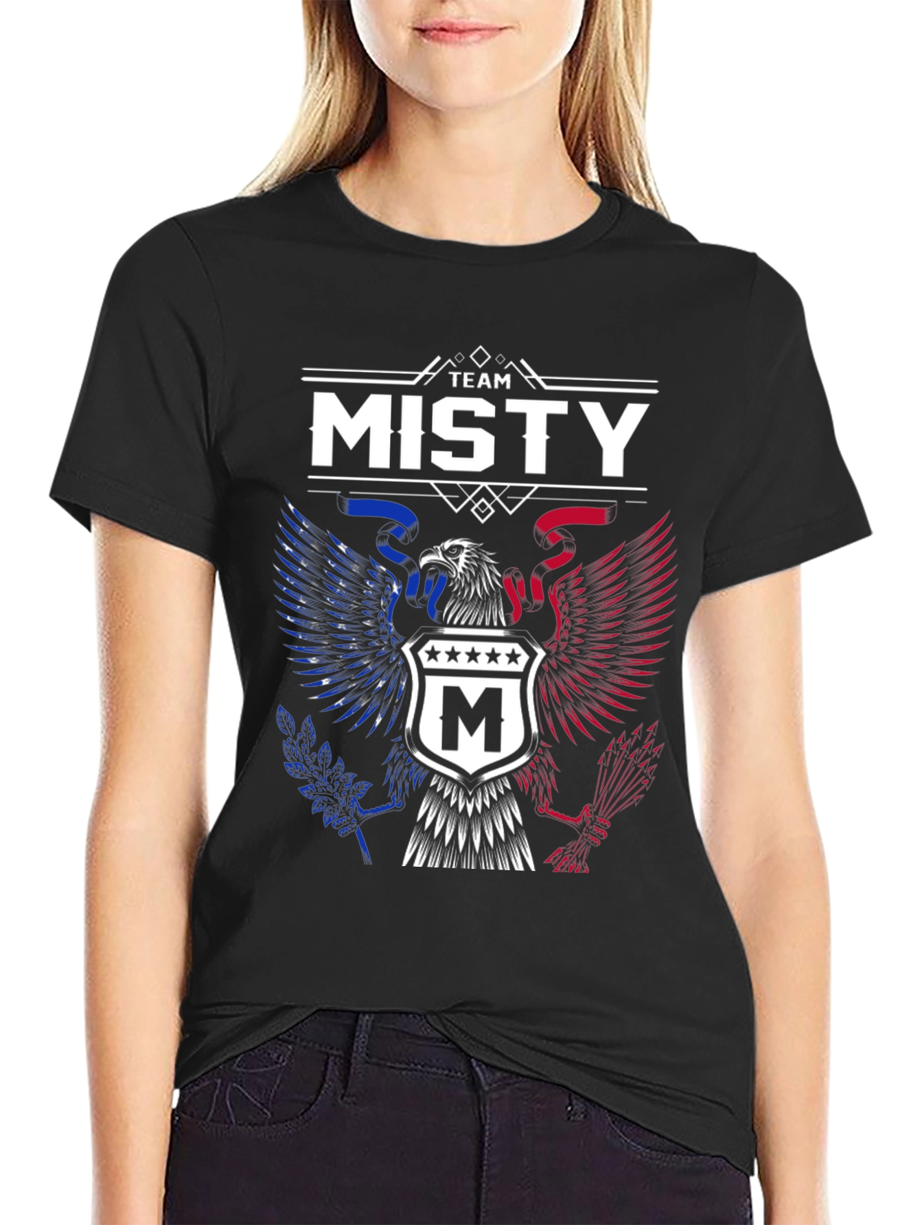 Team Misty Patriotic Eagle Crest T-Shirt