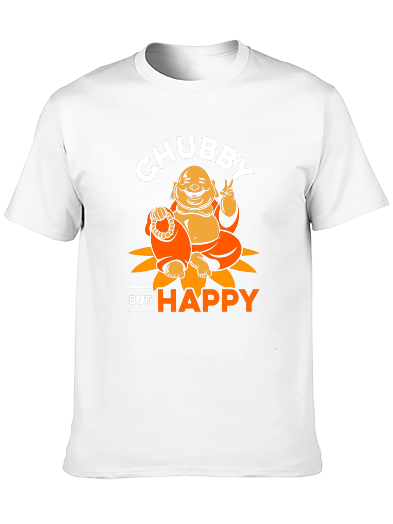 Chubby Buddha Graphic T-Shirt - Happy Vibes