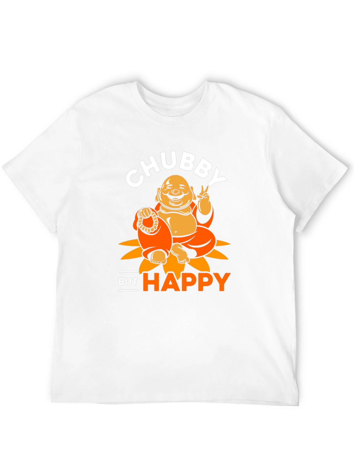 Chubby Buddha Graphic T-Shirt - Happy Vibes