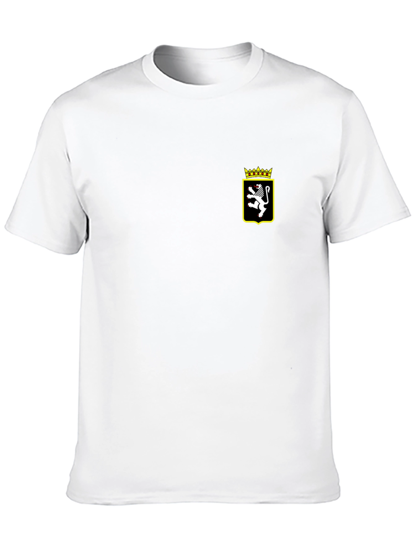 Embroidered Lion Crest Black T-Shirt