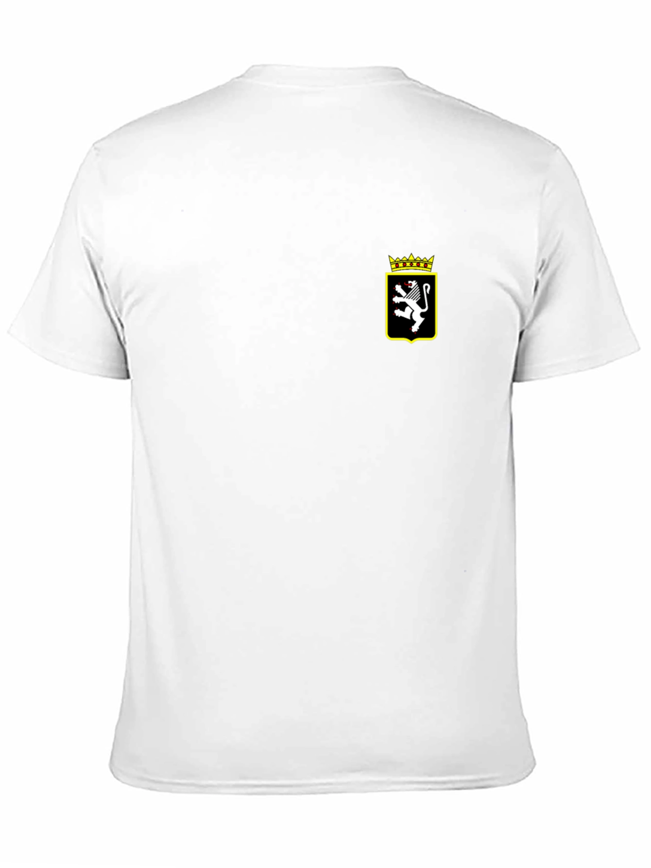 Embroidered Lion Crest Black T-Shirt
