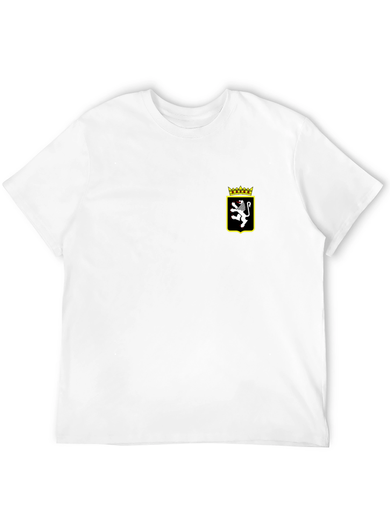 Embroidered Lion Crest Black T-Shirt