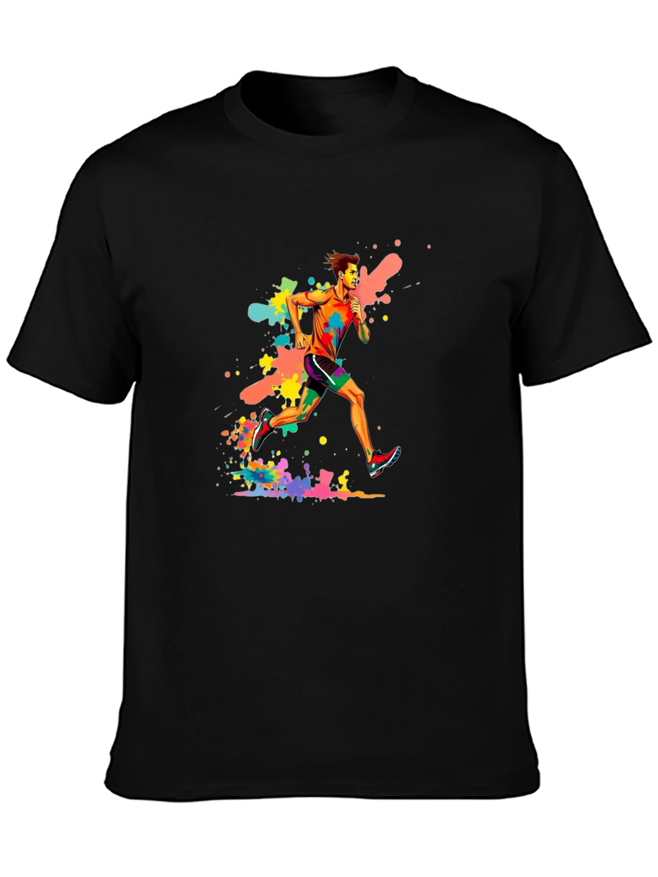 Runner Graphic Black T-Shirt