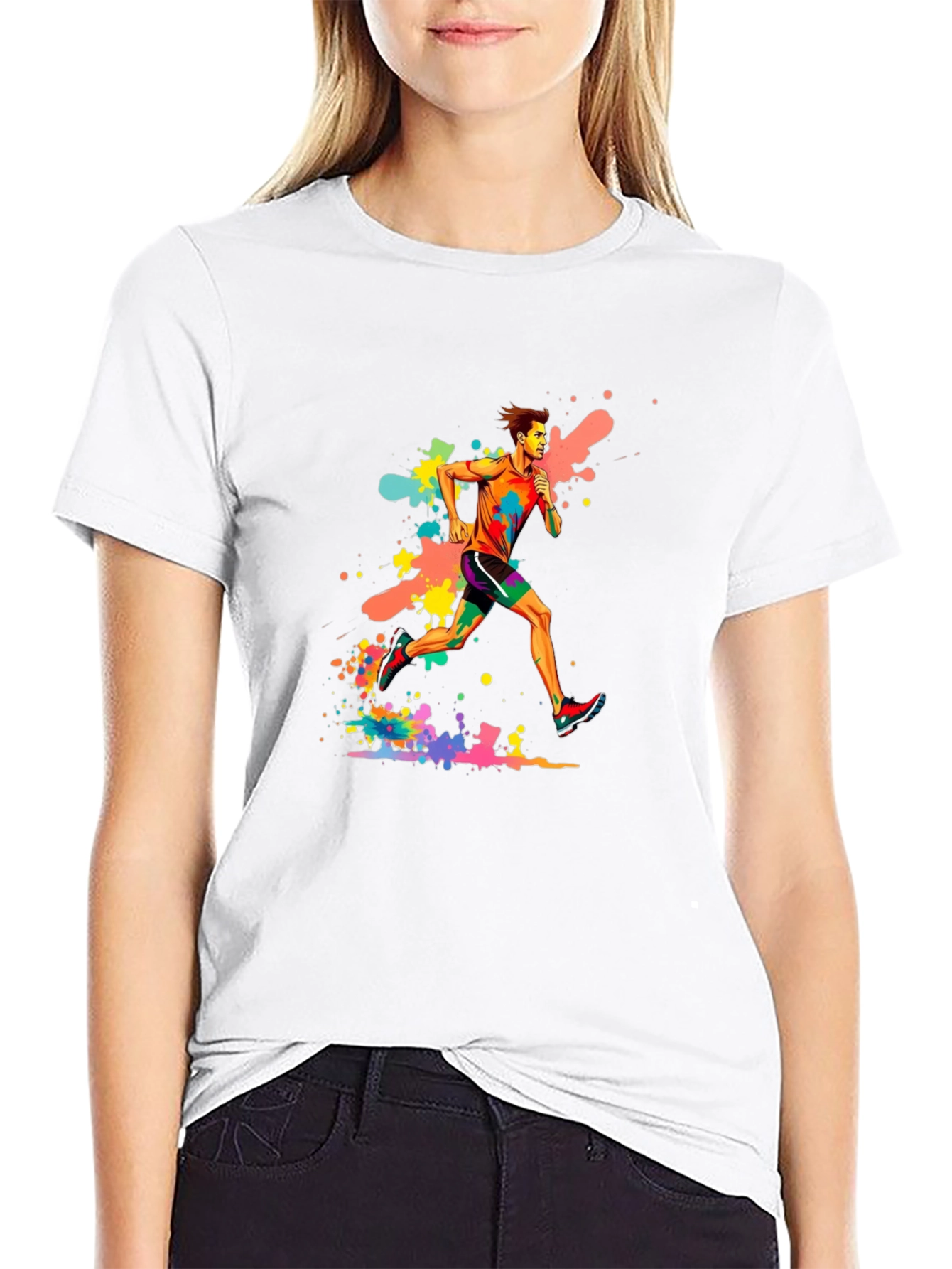 Runner Graphic Black T-Shirt