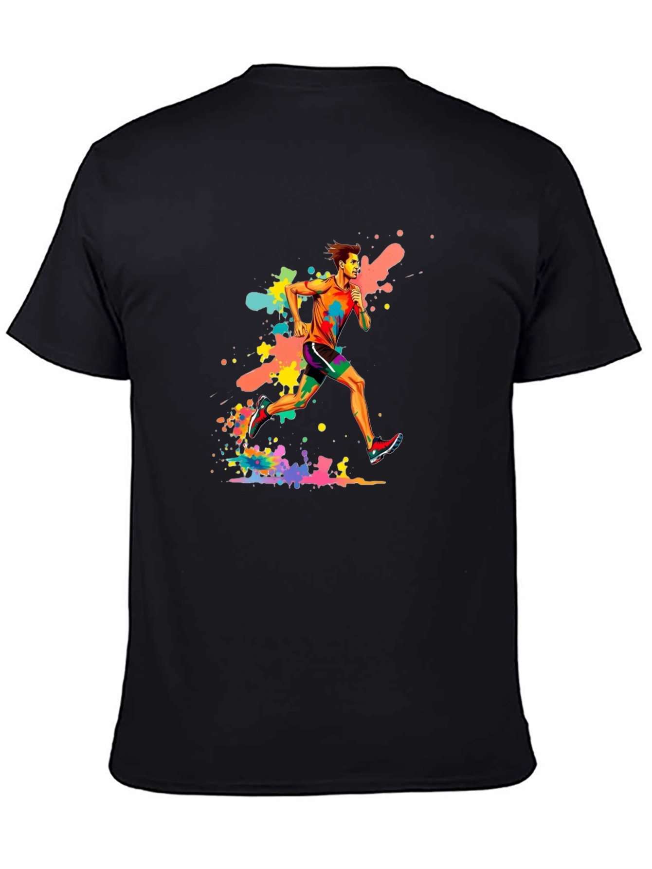 Runner Graphic Black T-Shirt