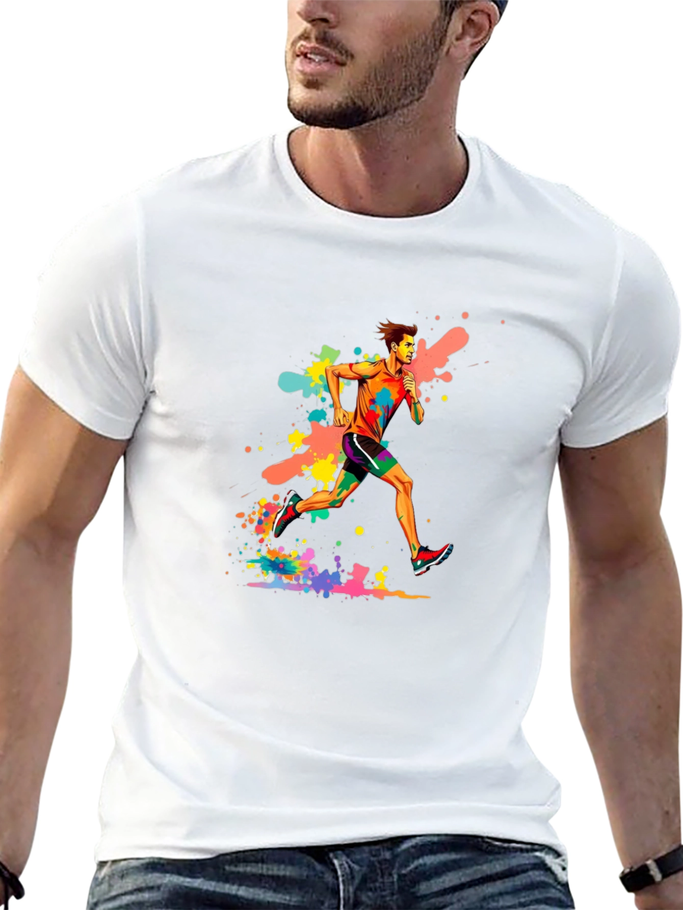 Runner Graphic Black T-Shirt