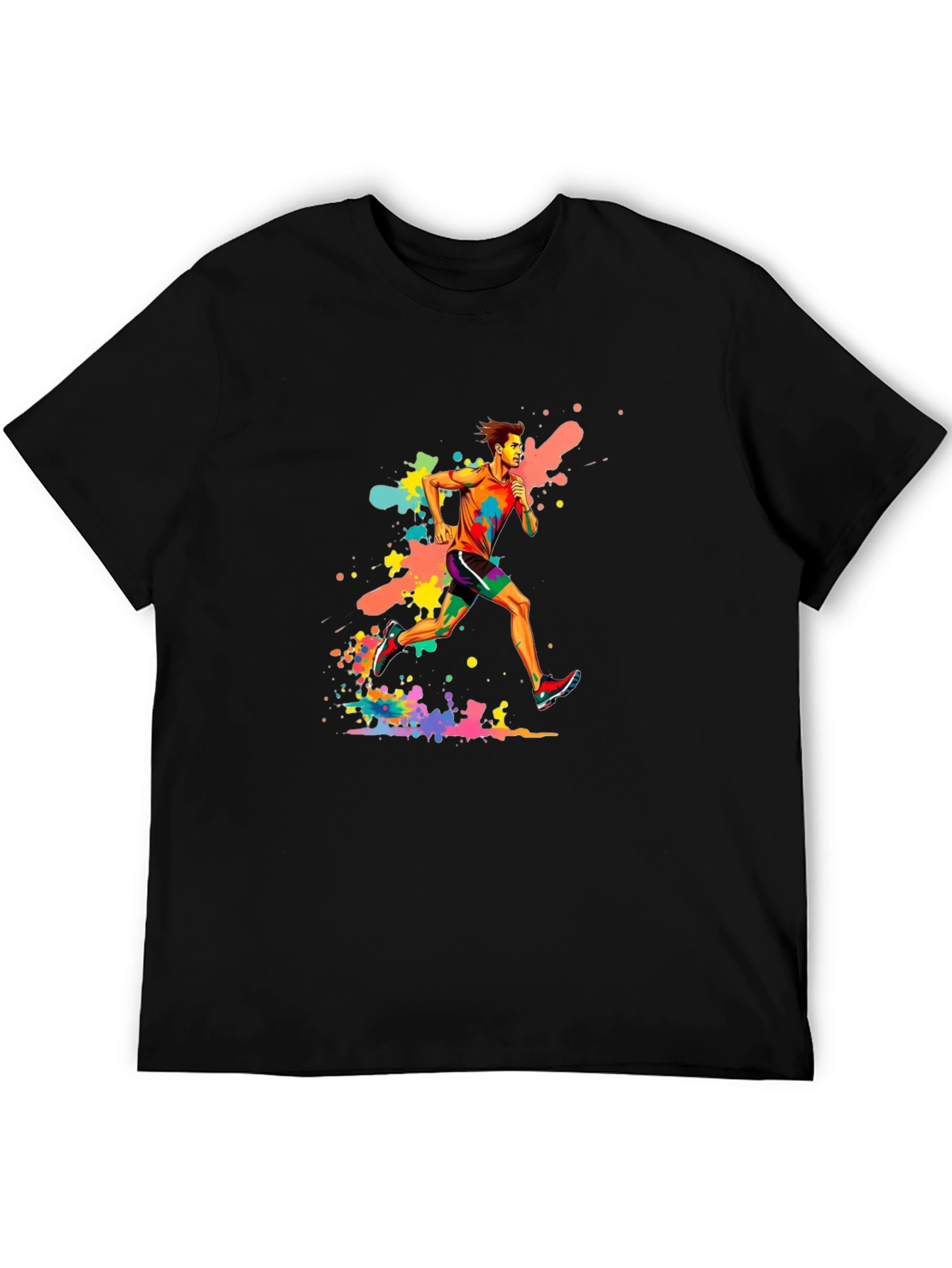 Runner Graphic Black T-Shirt