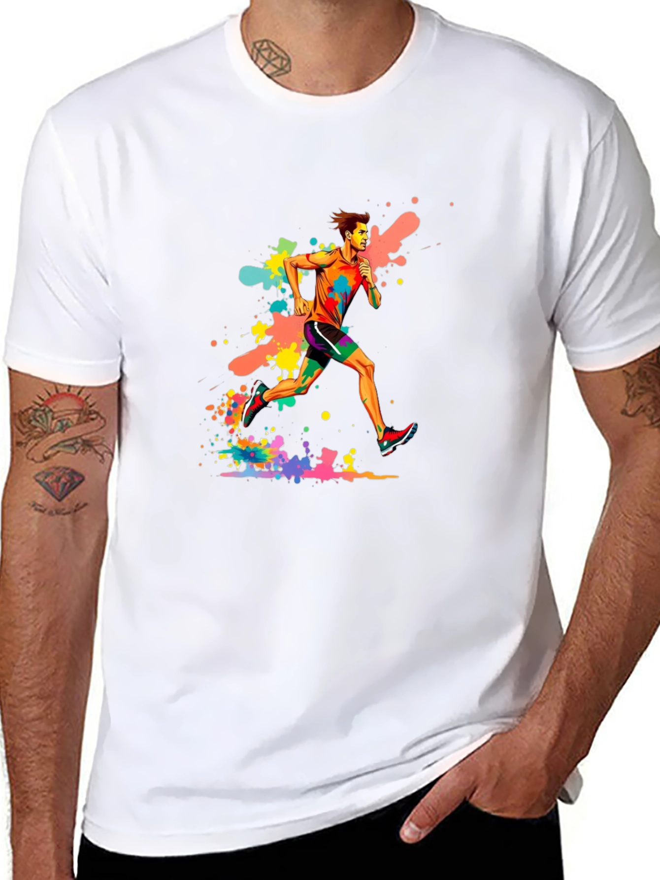 Runner Graphic Black T-Shirt
