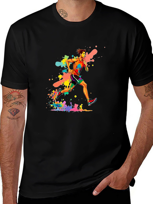 Runner Graphic Black T-Shirt