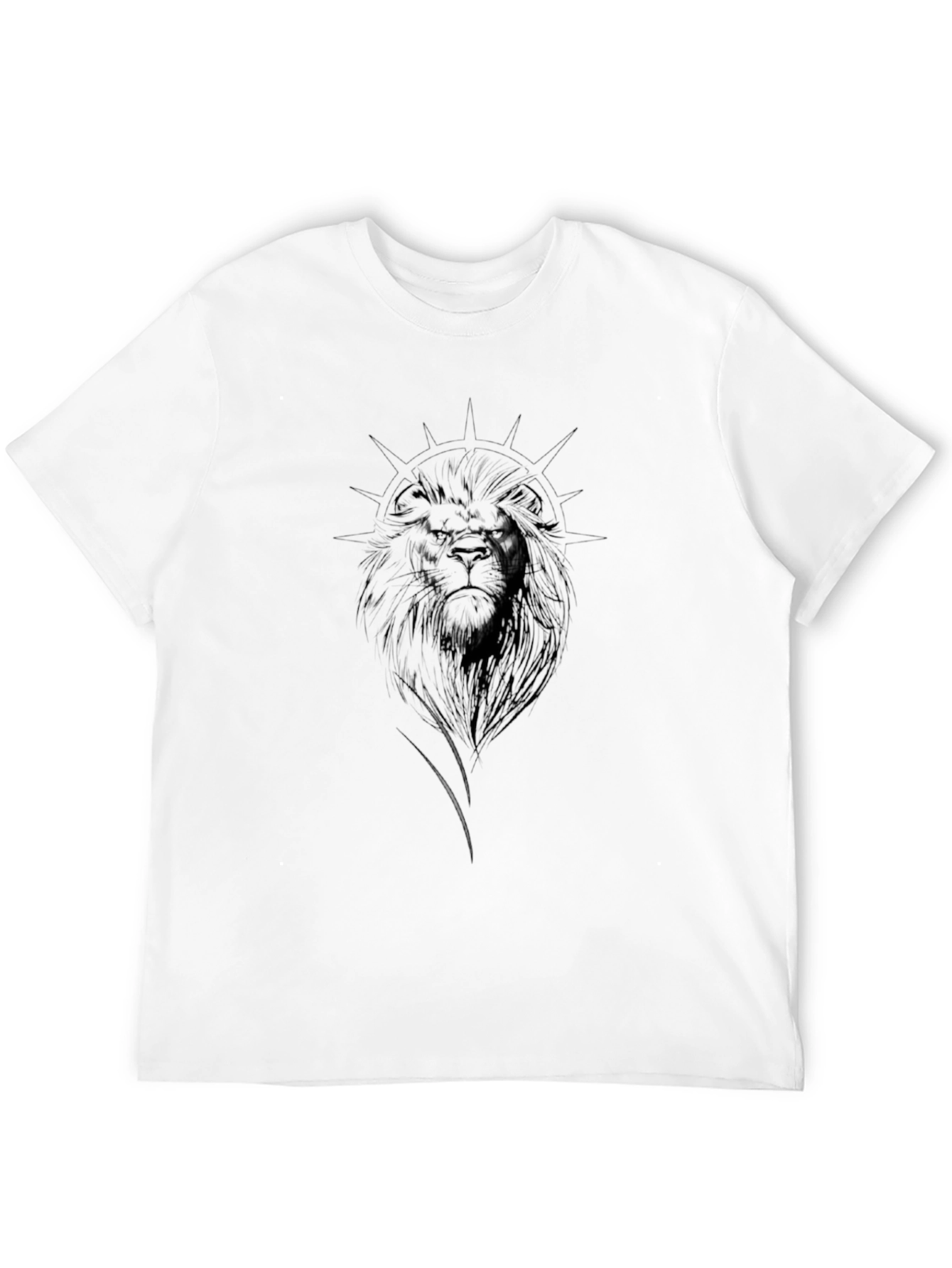 Lion Graphic Black T-Shirt - Mens Modern Style