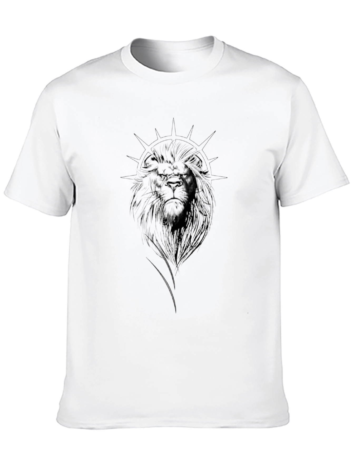 Lion Graphic Black T-Shirt - Mens Modern Style