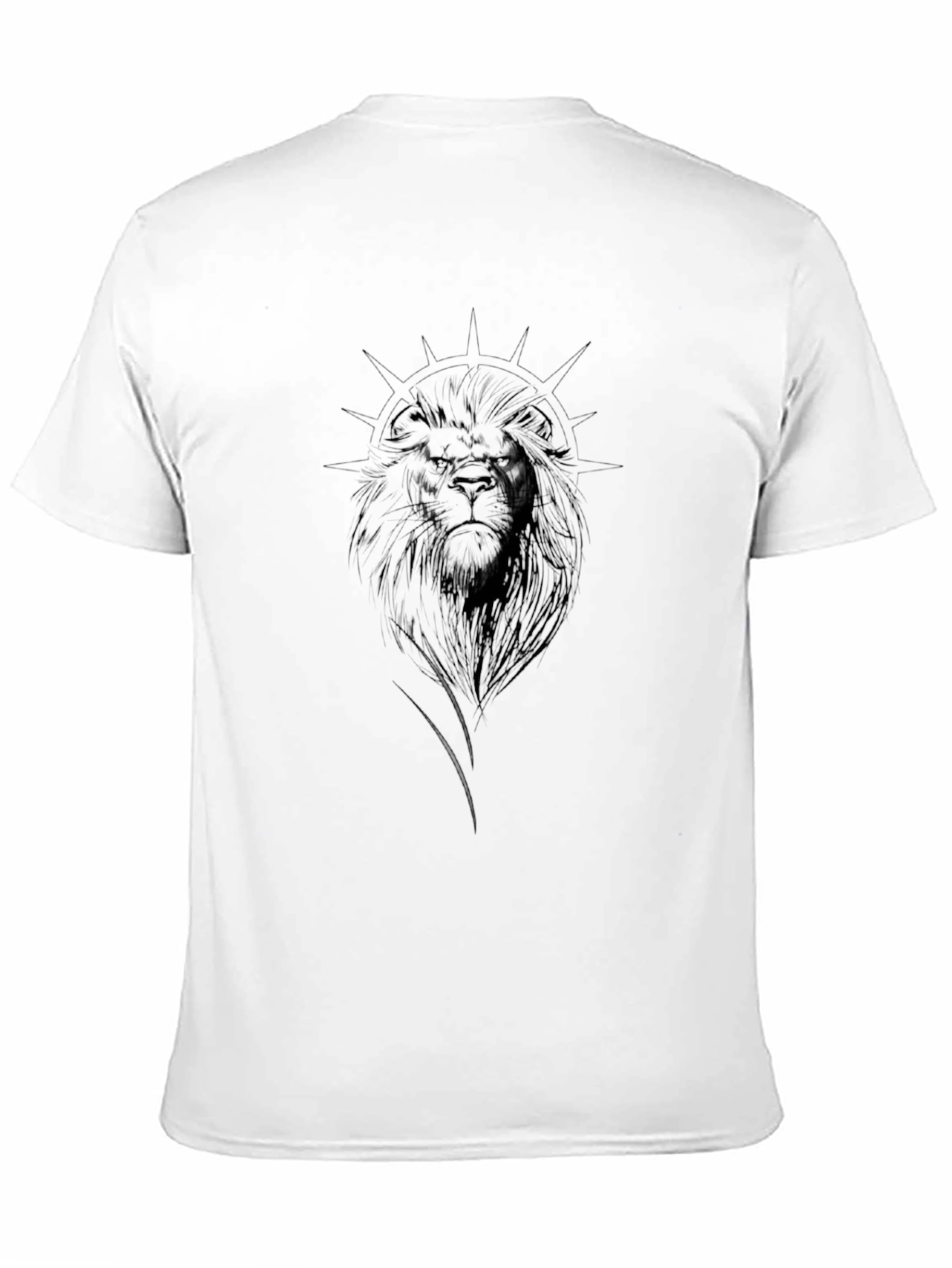 Lion Graphic Black T-Shirt - Mens Modern Style