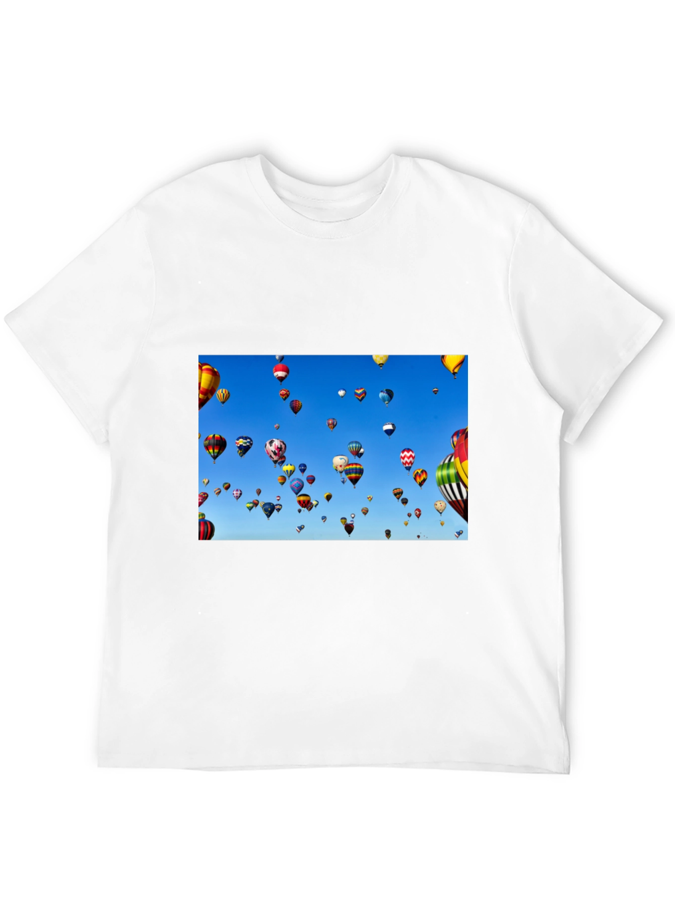 Hot Air Balloon Sky Black Tee