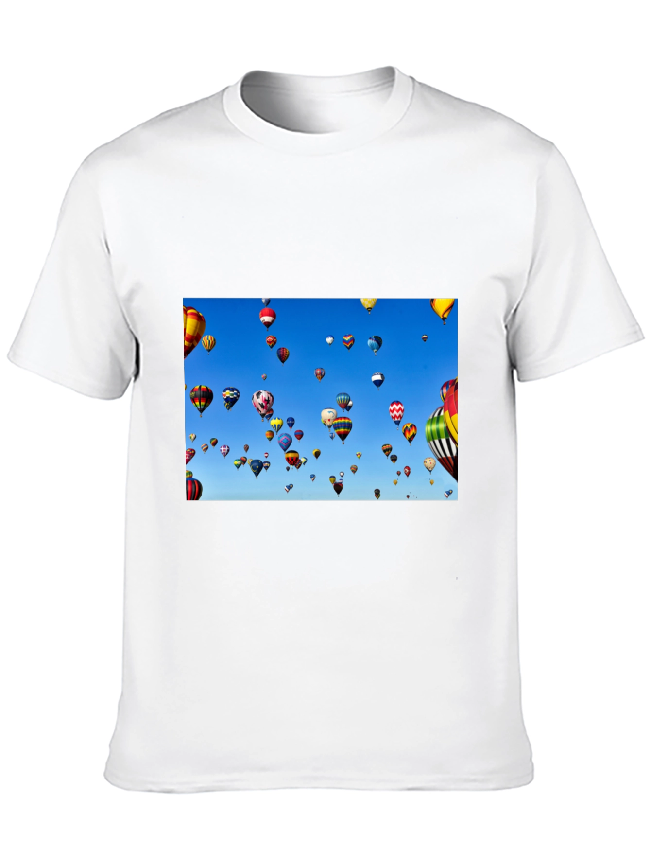 Hot Air Balloon Sky Black Tee
