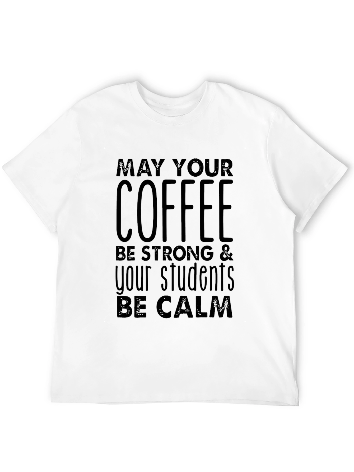 Coffee & Calm Students Black Graphic T-Shirt