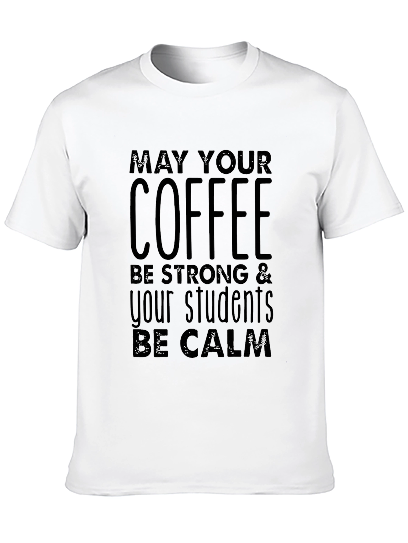 Coffee & Calm Students Black Graphic T-Shirt