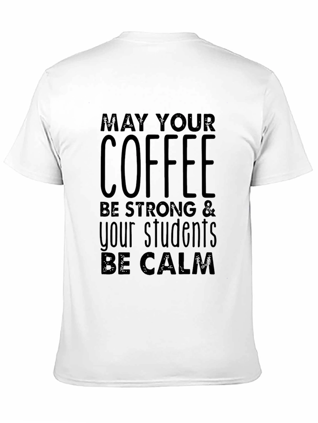 Coffee & Calm Students Black Graphic T-Shirt