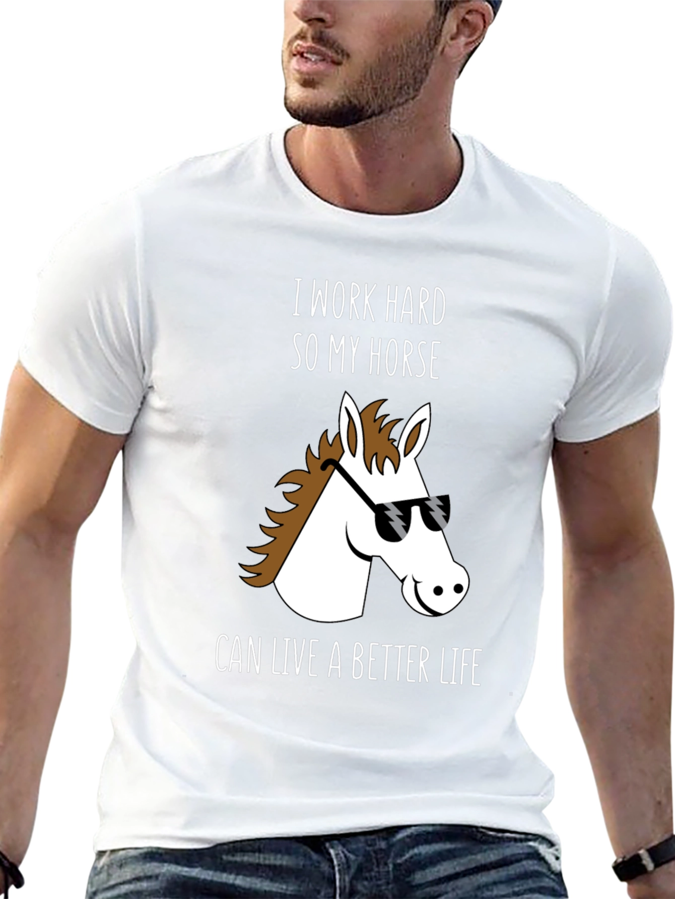 Horse Lover T-Shirt - I Work Hard