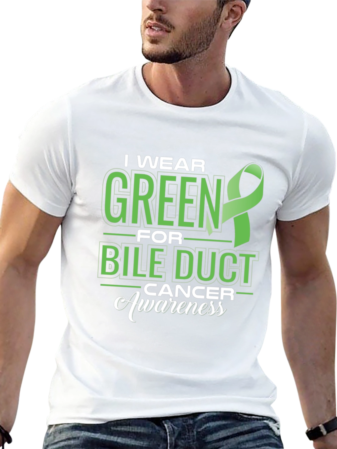 Green Bile Duct Cancer Awareness T-Shirt