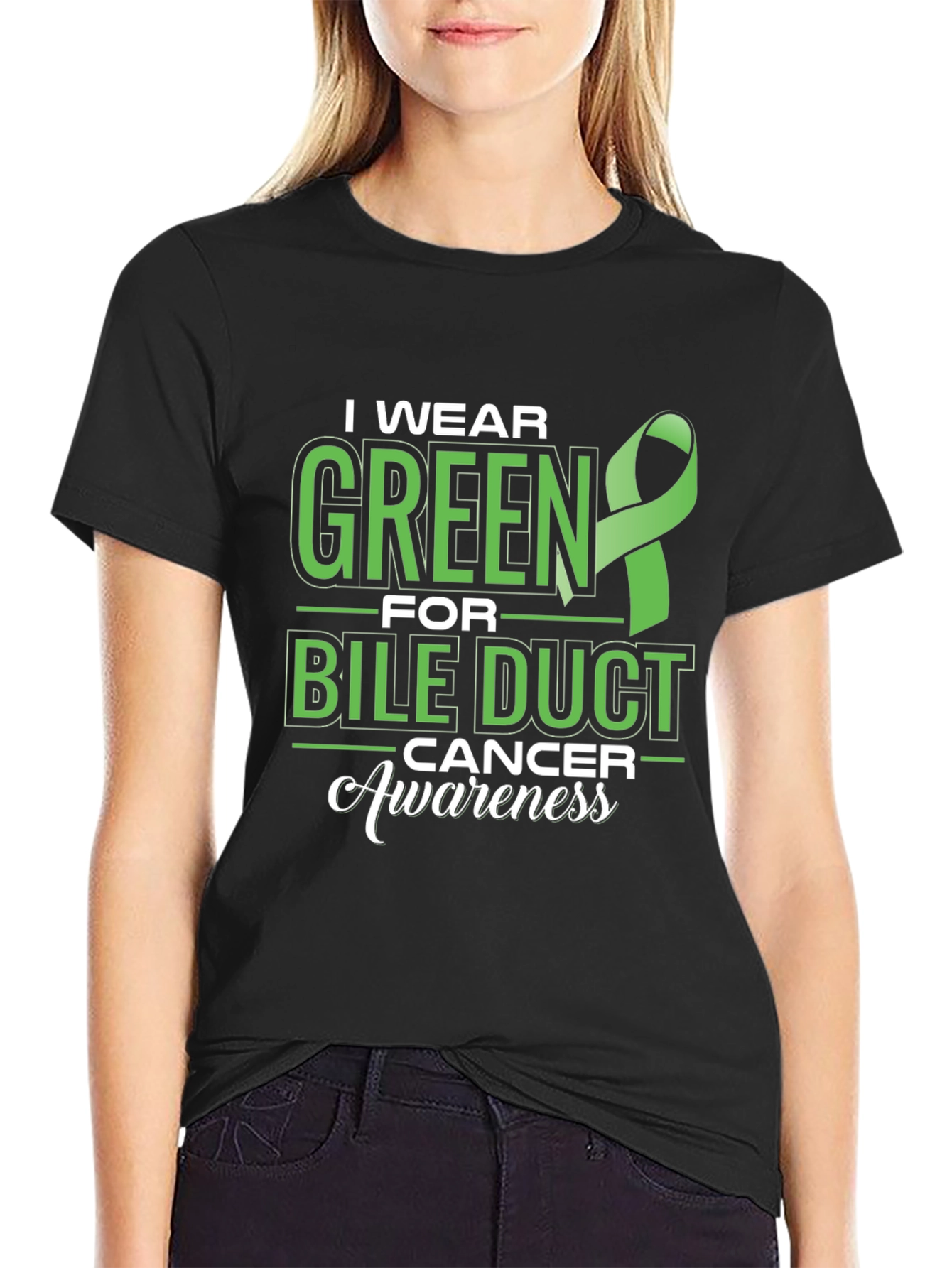 Green Bile Duct Cancer Awareness T-Shirt