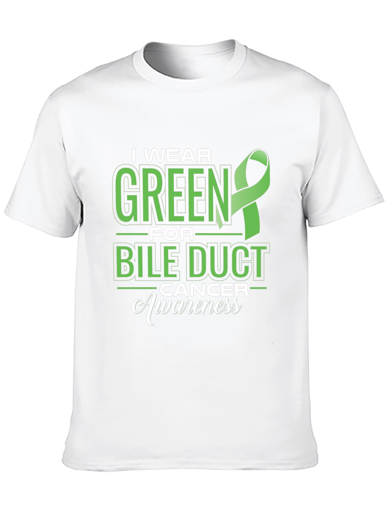 Green Bile Duct Cancer Awareness T-Shirt