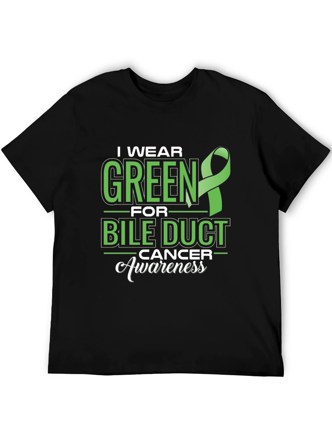 Green Bile Duct Cancer Awareness T-Shirt