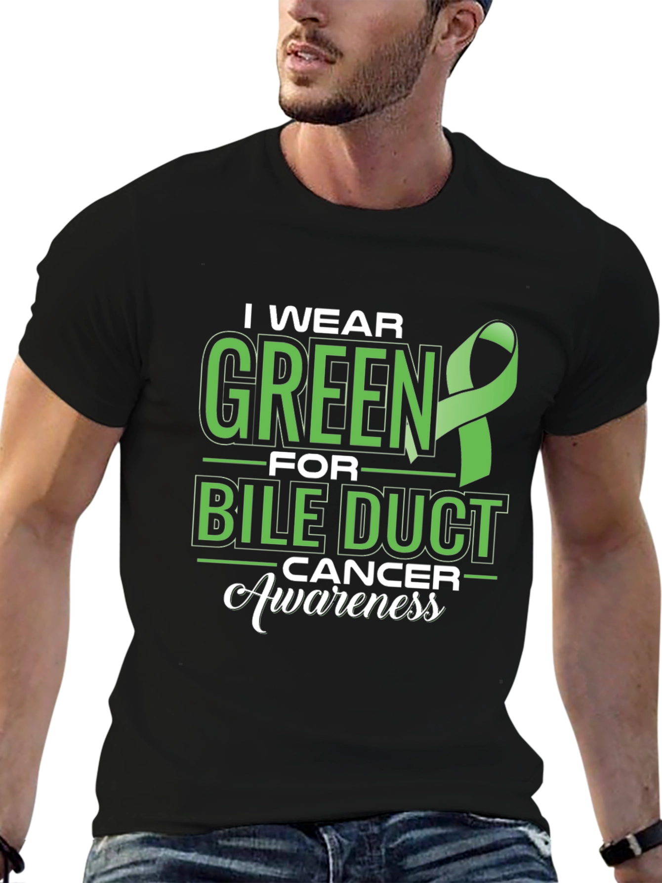 Green Bile Duct Cancer Awareness T-Shirt