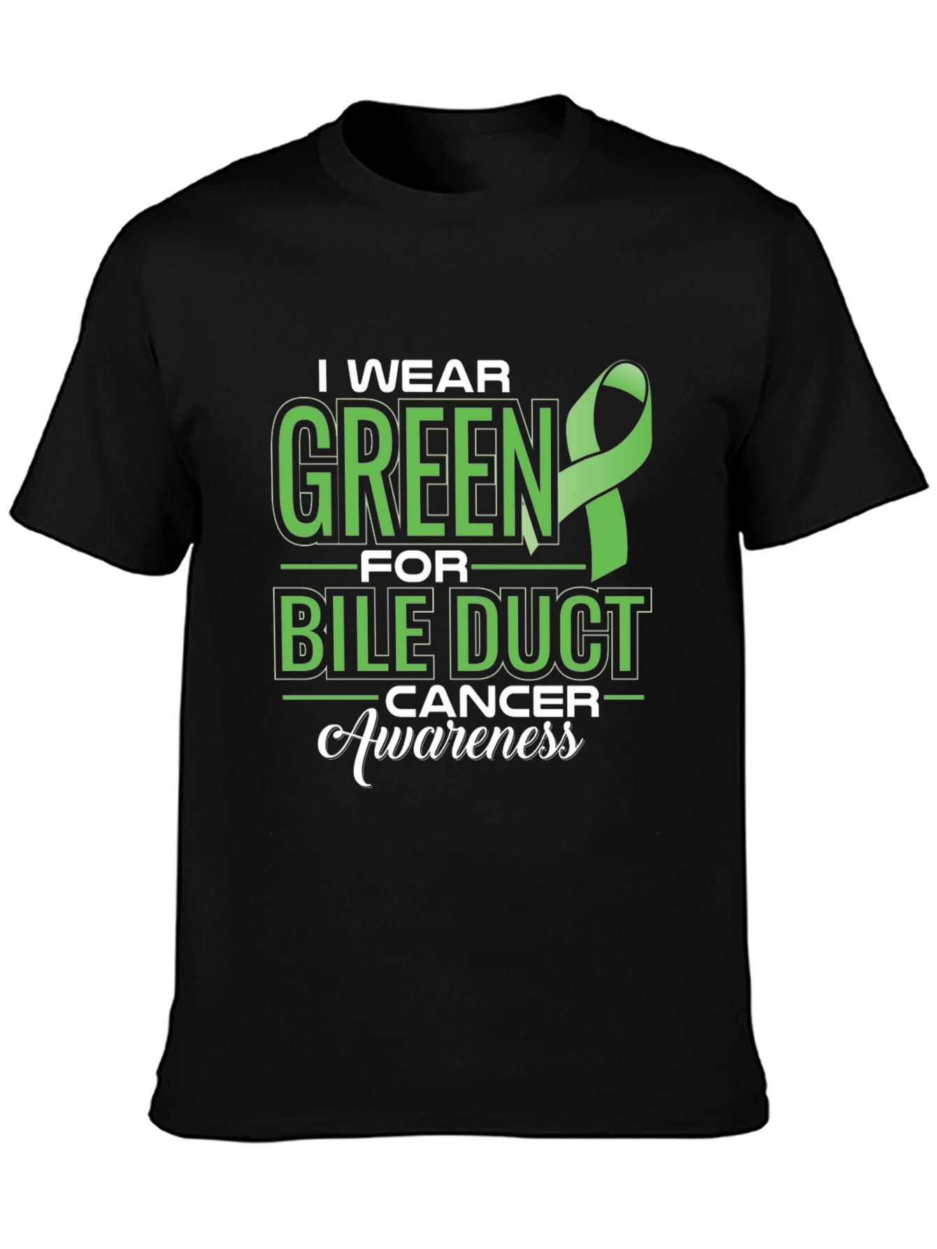 Green Bile Duct Cancer Awareness T-Shirt