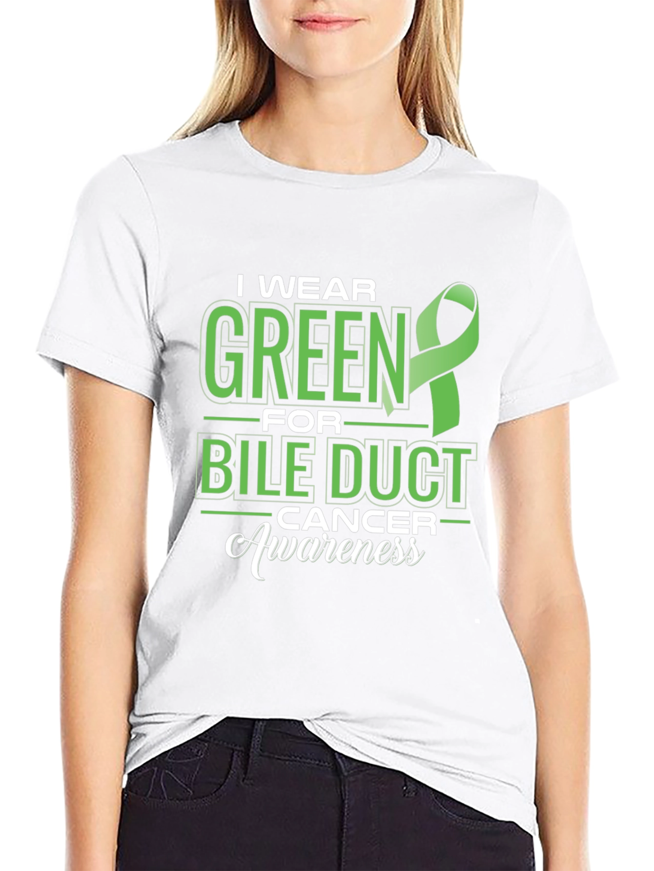 Green Bile Duct Cancer Awareness T-Shirt