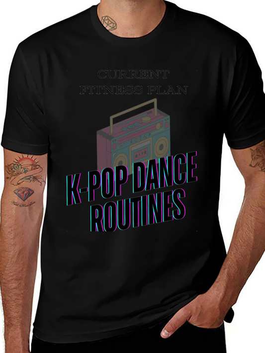 K-Pop Dance Fitness Plan Black T-Shirt