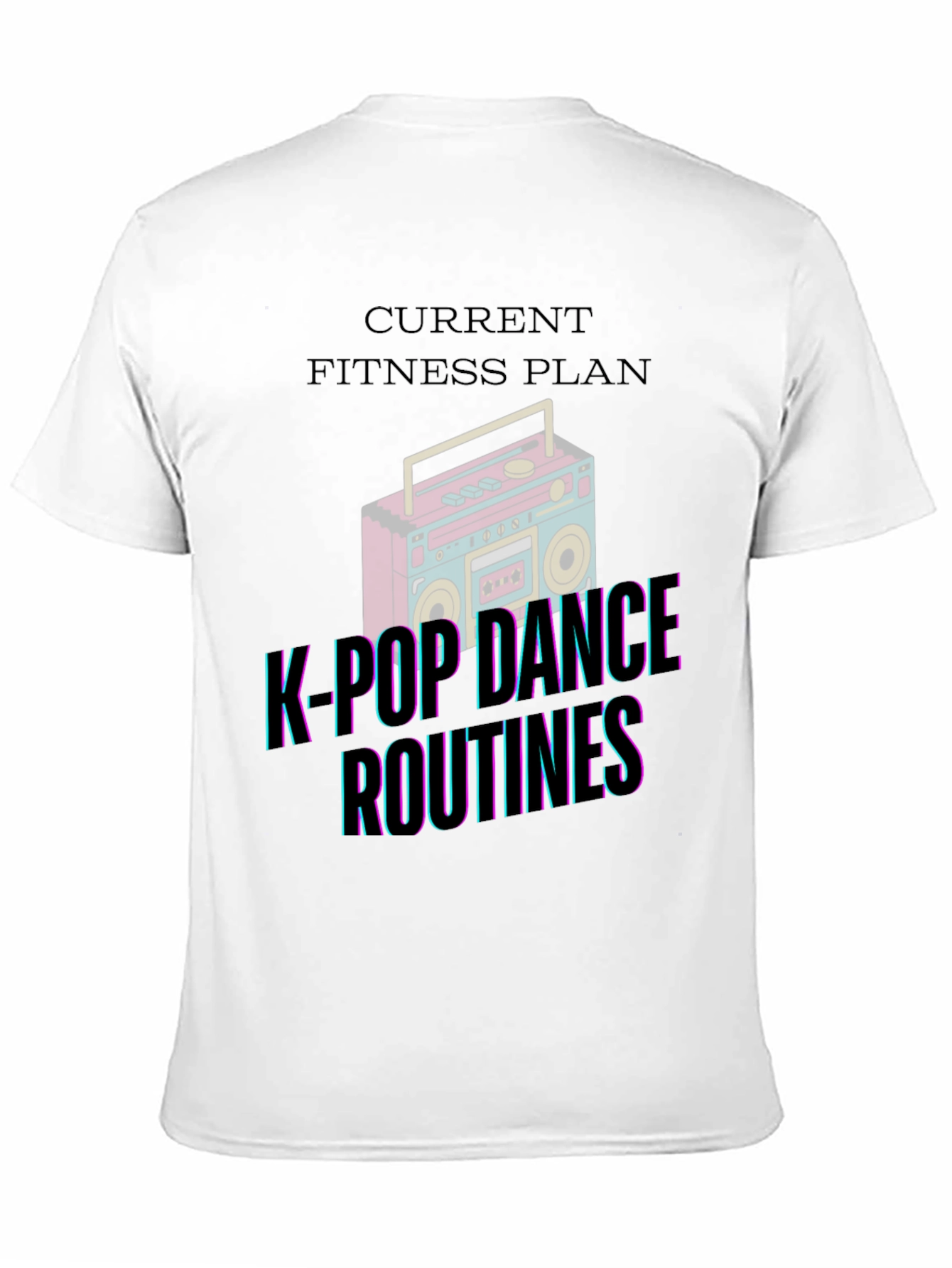 K-Pop Dance Fitness Plan Black T-Shirt