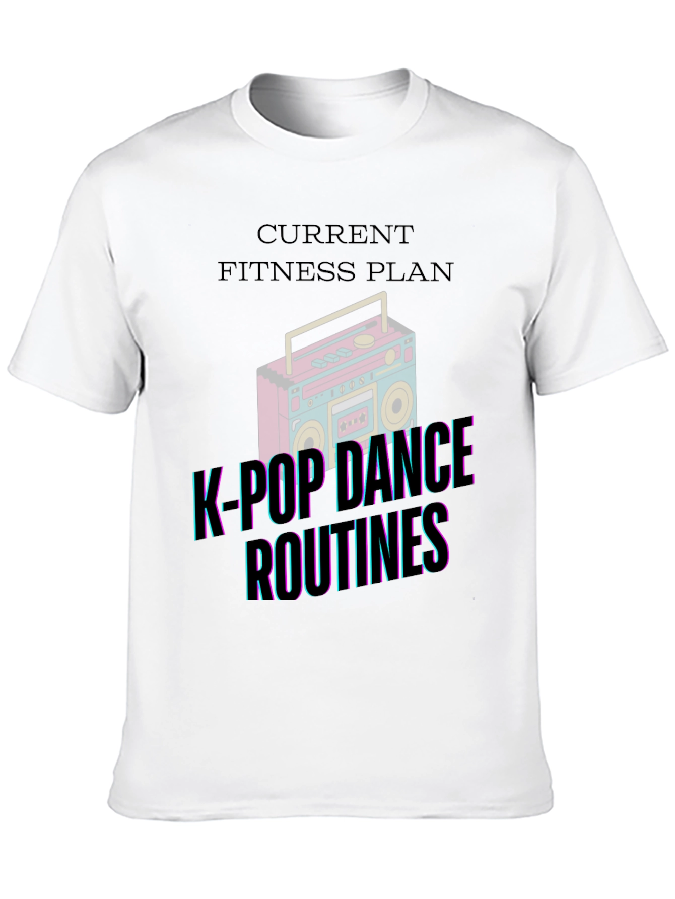 K-Pop Dance Fitness Plan Black T-Shirt