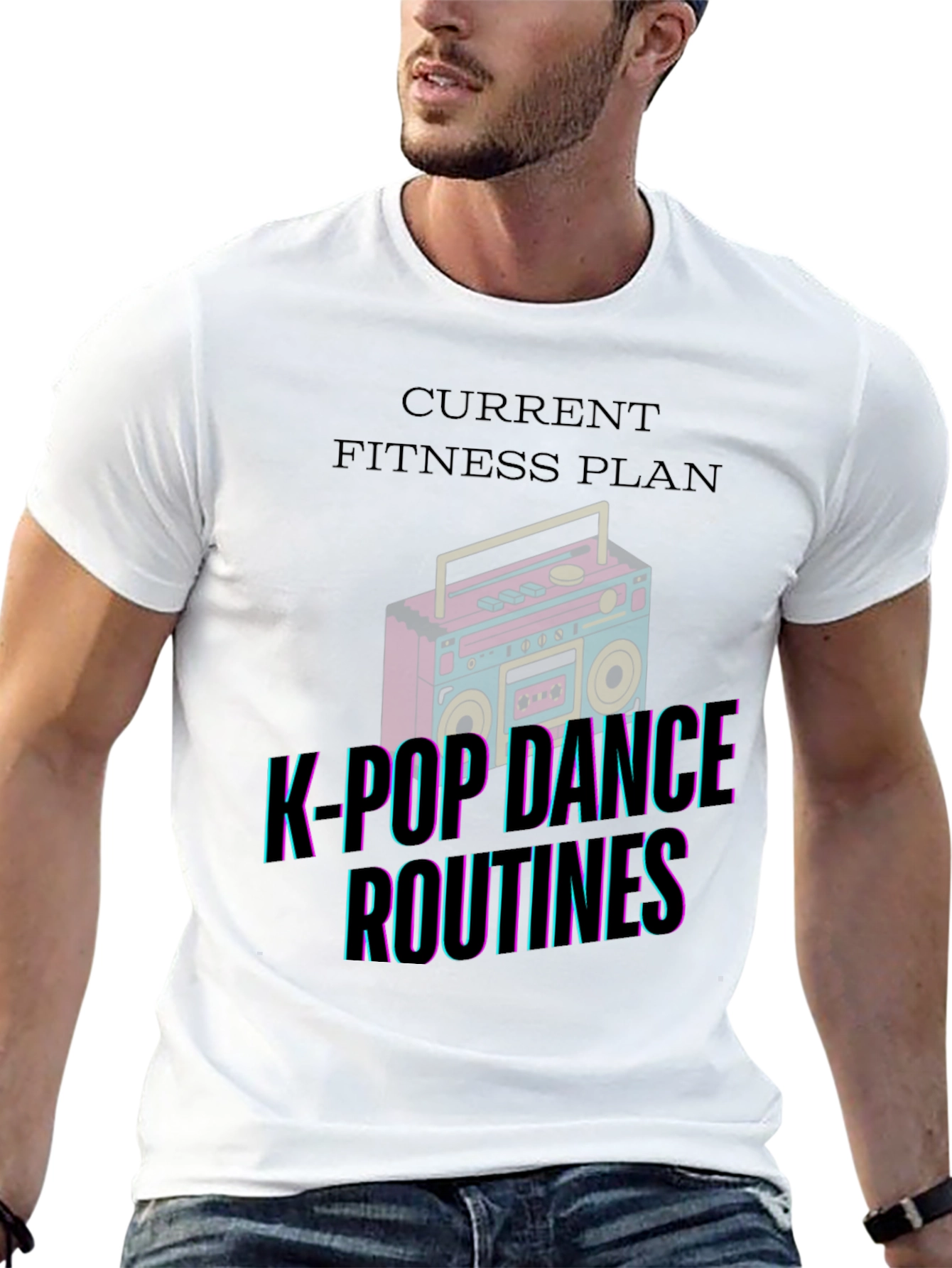 K-Pop Dance Fitness Plan Black T-Shirt